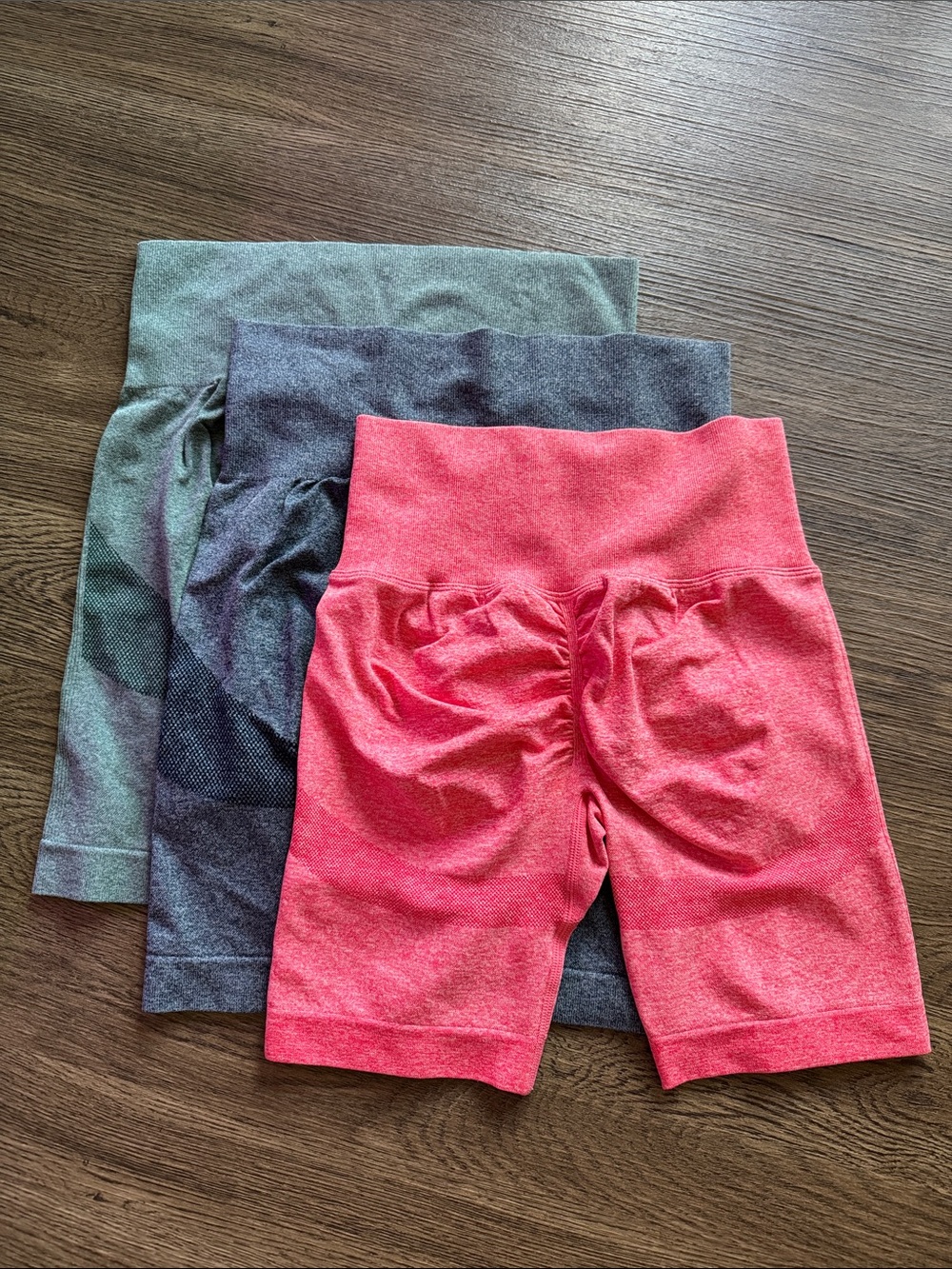 3 Pack Seamless Scrunch Butt High Waist Biker Workout Shorts Size Small